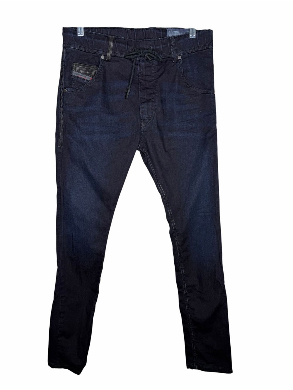 DIESEL / Krooley JoggJeans Dark Blue Denim Slim Drawstring Sweatpants / 28 x 29